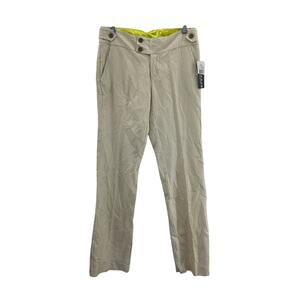 Rampage Women's White Brown Striped Twill Dress Pants, Size 5, NWT